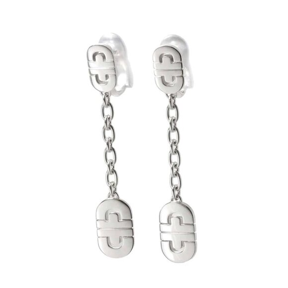 BVLGARI Parentesi Earrings Pierced 18K White Gold 750 90275737 - Picture 1 of 7